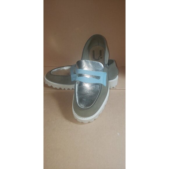 U-Dot Multi Tone Leather Loafers 22cm Sz 5 Retail Price $319 In EUC!! - Picture 4 of 11